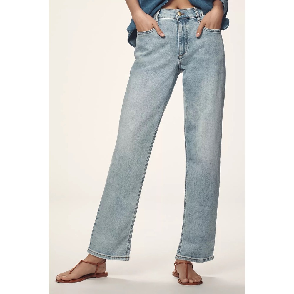Anthropologie Pilcro High Rise Wide Leg Jeans Light Wash Size 27